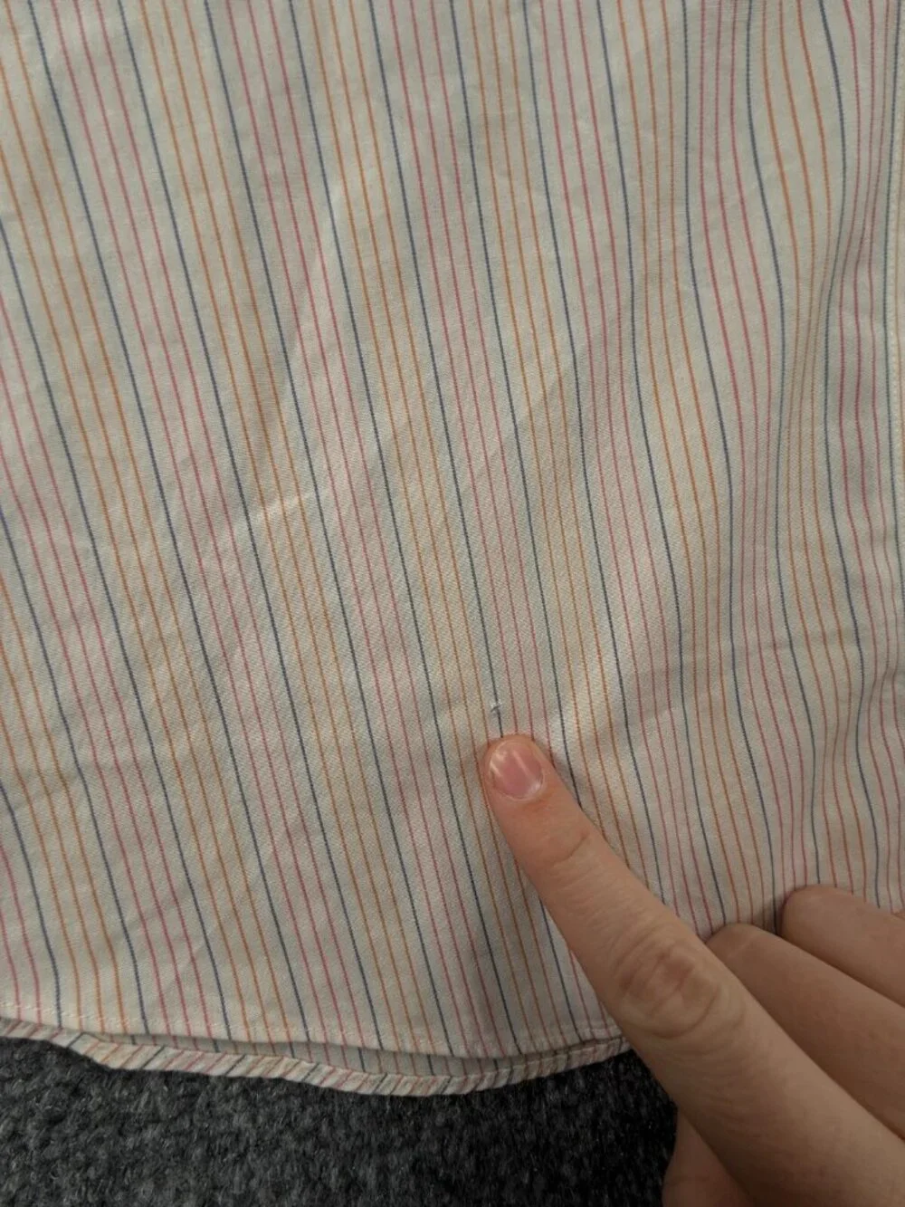 Brooks Brothers Non Iron Long Sleeve Button Up Shirt Striped Pink Orange Large